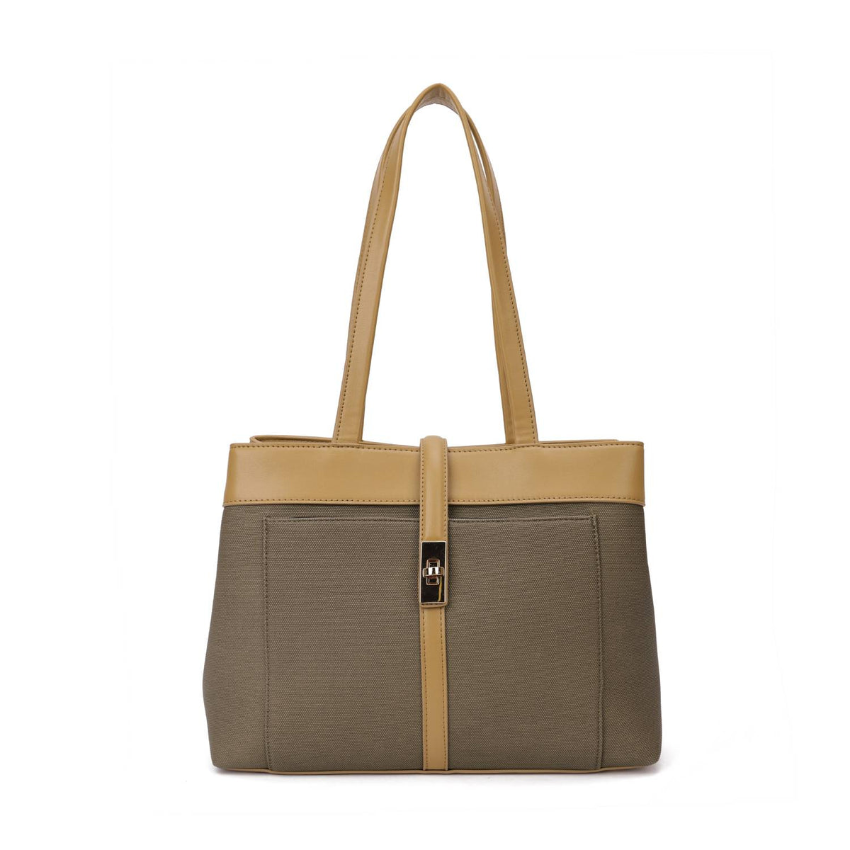 Large Wax Leather Book Tote - Black & White