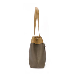 Large Wax Leather Book Tote - Black & White
