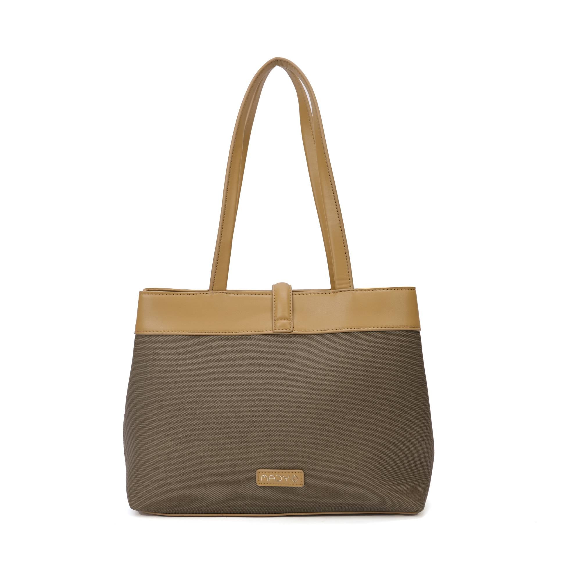 Large Wax Leather Book Tote - Black & White