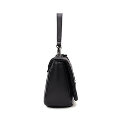 Medium Ostrich Leather Satchel - Brown
