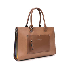 Medium Croco Franzy Leather Satchel - Frost