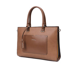 Medium Croco Franzy Leather Satchel - Frost