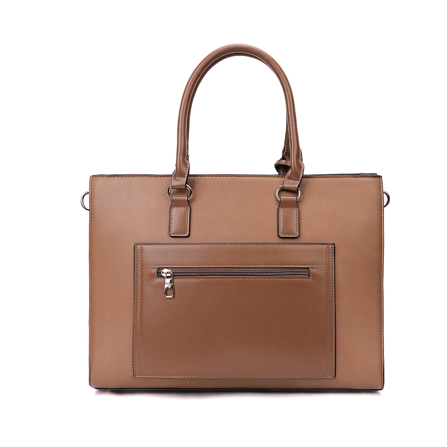Medium Croco Franzy Leather Satchel - Frost