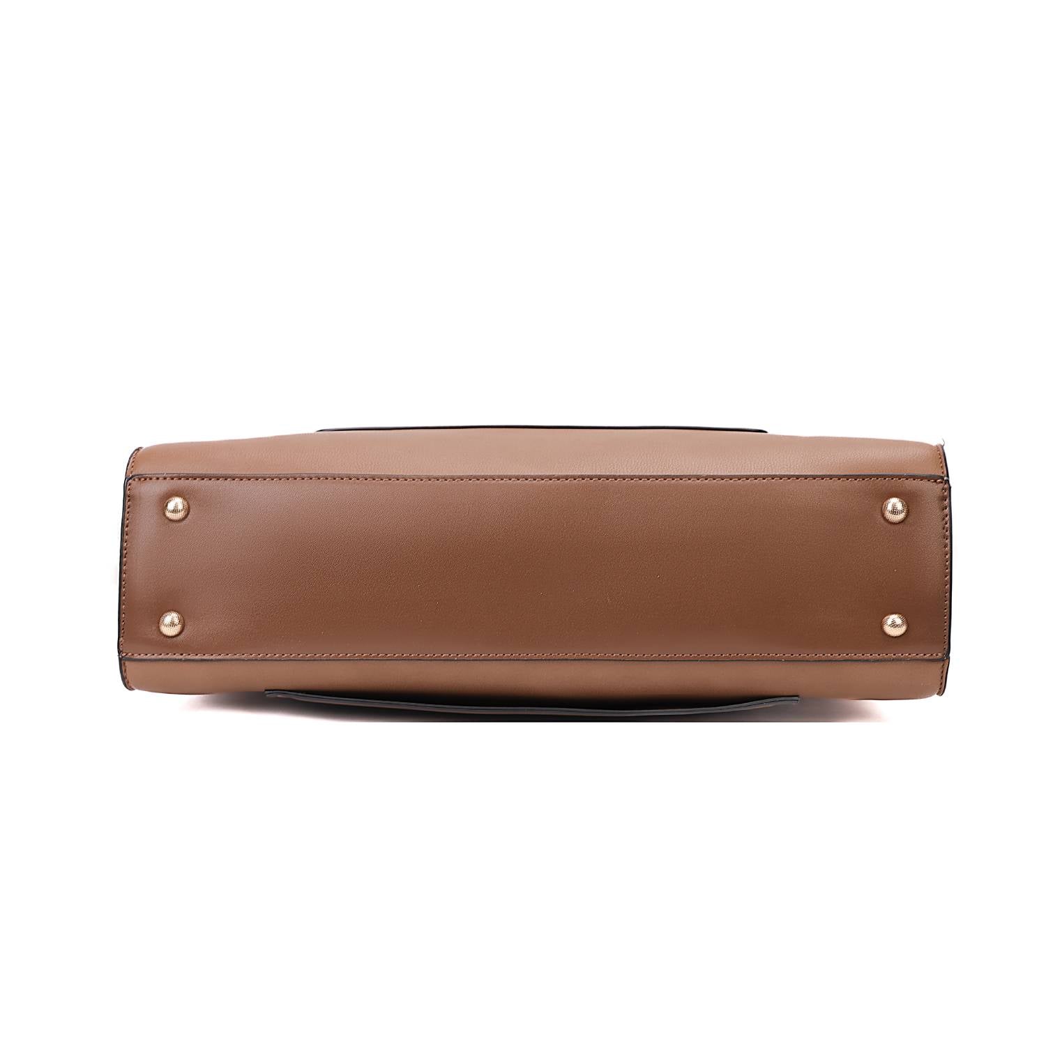 Medium Croco Franzy Leather Satchel - Frost