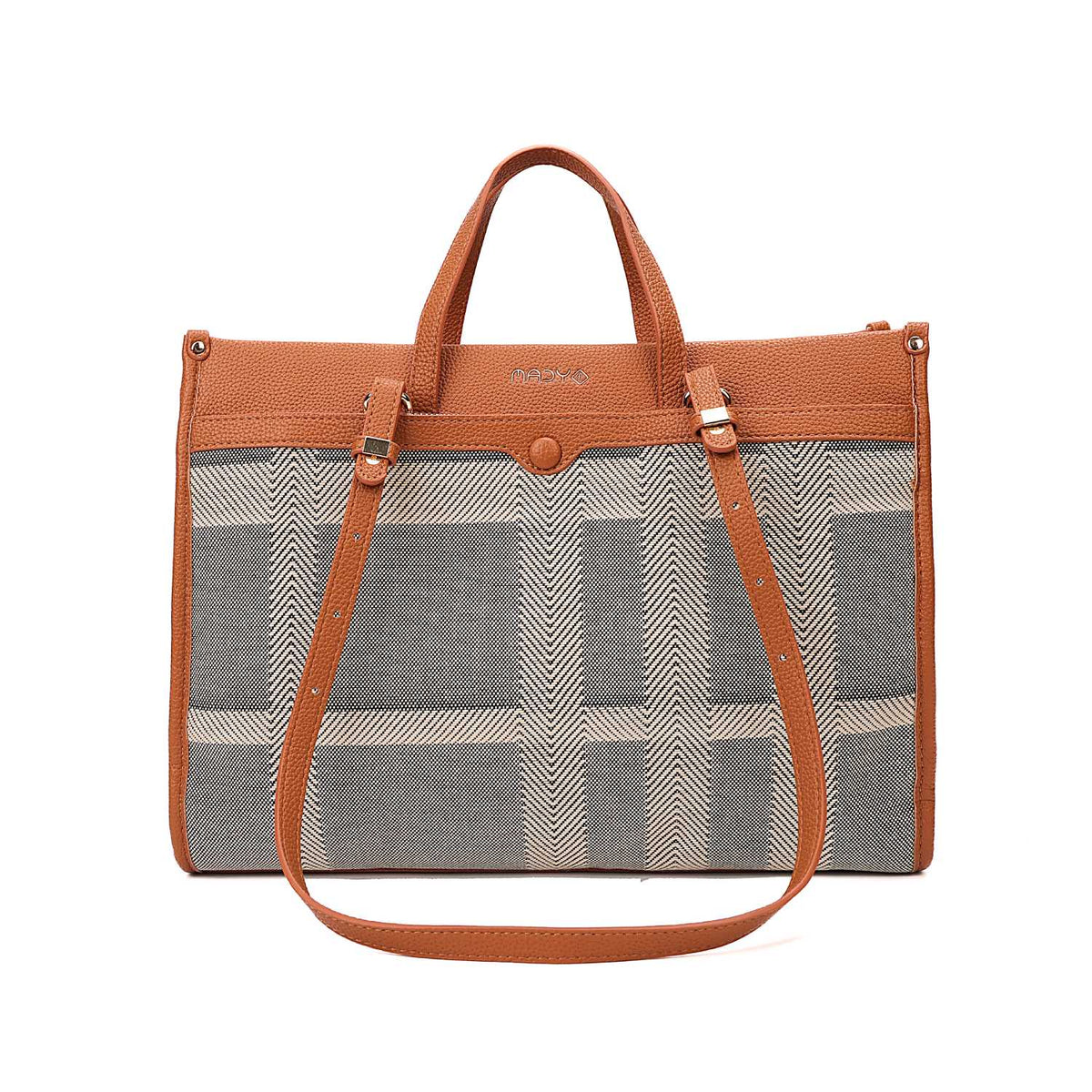 MADY Mocha Women’s Structured Tote Handbag